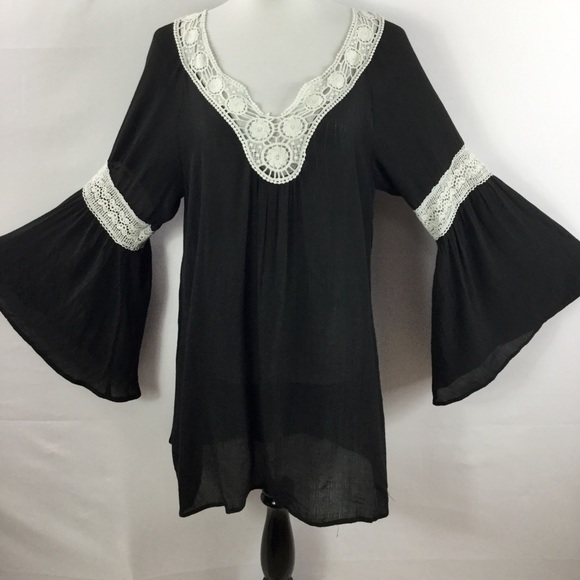 Umgee Bohemian Tunic Peasant Top Blouse Size 1XL - Picture 3 of 13